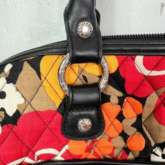 Vera Bradley Mini Loft Duffel Bittersweet Quilted Zip Pockets Floral Lined - Picture 11 of 16